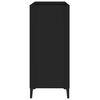 vidaXL Record Cabinet Black Engineered wood, metal Record Cabinet