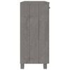 vidaXL Sideboard Light grey Solid pine wood, MDF 33.5x13.8x31.5 in
