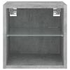 vidaXL TV Wall Cabinet Concrete Grey Engineered wood, Glass