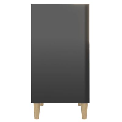 vidaXL Sideboard High Gloss Black 22.4"x13.8"x27.6" Engineered Wood