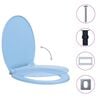 vidaXL Soft-Close Toilet Seat Quick Release Blue Oval