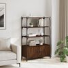 vidaXL Bookcase Brown Oak Engineered Wood Medium Bookcase Rectangular