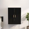 vidaXL Wall Cabinet Black Engineered wood Medium Wall Cabinet
