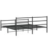 vidaXL Bed Frame Black Powder-coated steel 72x84 in Bed Frame