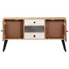 vidaXL Sideboard Natural wood with brown and black tones Solid Mango Wood