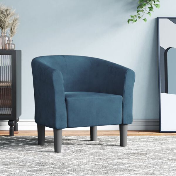 vidaXL Tub Chair Dark Blue