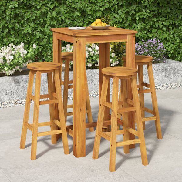 vidaXL Garden Bar Set Natural wood Solid Acacia wood Durable