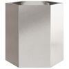 vidaXL Garden Planter Stainless Steel Hexagon 18.1x15.7x17.7 in Durable