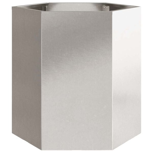 vidaXL Garden Planter Stainless Steel Hexagon 18.1x15.7x17.7 in Durable