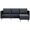 vidaXL Sofa Black (sofa), Dark Gray (cushions)
