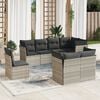 vidaXL Garden Sofa Set Light Grey