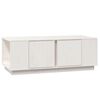 vidaXL Coffee Table White Solid pine wood Medium Storage Coffee Table