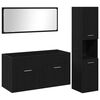 vidaXL Bathroom Furniture Set 3 pcs Black Oak 23.6" x 15.2" x 18.1