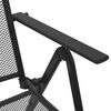 vidaXL Garden Chair Set Anthracite Powder-coated steel Medium Foldable