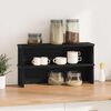 vidaXL Kitchen Racks Stackable 2 pcs Black 23.6x5.9x6.3"