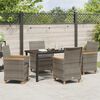 vidaXL Garden Dining Set 5 pcs Grey Poly Rattan