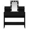 vidaXL Dressing Table with Drawer Black Oak 39.37 x 15.75 x 51.18 in