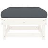 vidaXL Garden Footstool White, Anthracite