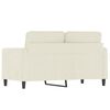 vidaXL 2-seater Sofa Cream Velvet (100% polyester), Metal, Textilene