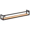 vidaXL Wall Shelf Set of 2 Natural Wood Solid Acacia Wood 47.2 in