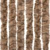 vidaXL Fly Curtain Beige and Dark Brown 35.4x78.7" Chenille