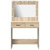 vidaXL Dressing Table Sonoma oak 78.5 x 41 x 135 cm Engineered wood