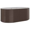 vidaXL Garden Raised Bed Brown Powder-Coated Steel Large Tough