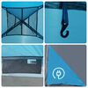 vidaXL Family Tent with Porch 6-Person Blue Waterproof