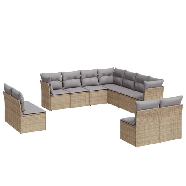 vidaXL Garden Sofa Set Beige