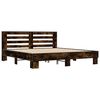 vidaXL Bed Frame Smoked Oak Engineered Wood Super King Durable