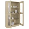 vidaXL Vitrine Cabinet Sonoma oak Engineered wood, glass Medium