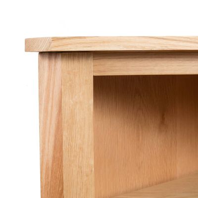 vidaXL Corner Shelf 23.2"x14.1"x39.3" Solid Oak Wood