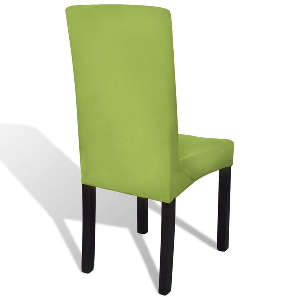 vidaXL Chair Cover Set of 6 Apple green 90% Polyester, 10% Elastane
