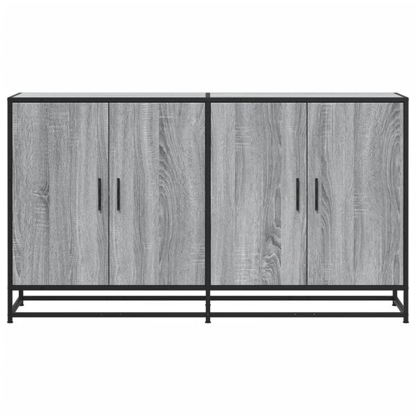 vidaXL Sideboard Grey Sonoma Engineered wood, Metal Medium Sideboard