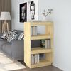 vidaXL Book Cabinet Pine Solid pinewood Medium Book Cabinet