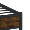 vidaXL Bed Frame Smoked Oak Steel, Engineered Wood 35.4x74.8 in Single