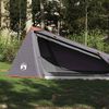 vidaXL Camping Tent Tunnel 1-Person Gray and Orange Waterproof