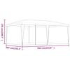 vidaXL Party Tent with 6 Mesh Sidewalls Red 19.7'x13.1' HDPE