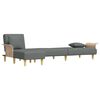 vidaXL L-shaped Sofa Bed Dark Grey Polyester, Plywood Large