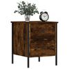 vidaXL Bedside Cabinet Smoked oak Engineered wood, iron Medium