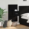 vidaXL Wall-mounted Bedside Cabinet Black Engineered wood