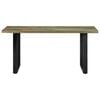 vidaXL Dining Table Multicolor Solid reclaimed wood, powder-coated steel