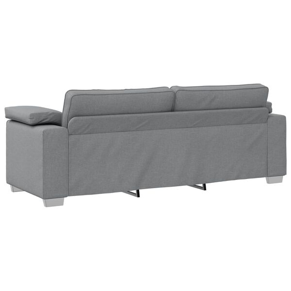 vidaXL Sofa Light Grey 86.22 x 30.31 x 32.28 in Fabric