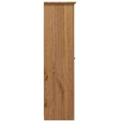 vidaXL 3-Door Wardrobe 46.5"x19.7"x67.5" Pine Panama Range