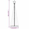 vidaXL Christmas Cone Tree Warm white Powder-coated steel, copper, PVC