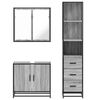 vidaXL Bathroom Furniture Set Grey Sonoma Engineered wood, metal