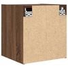 vidaXL Wall-mounted Bedside Cabinet Brown oak Engineered wood Medium