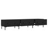 vidaXL TV Cabinet Black Engineered wood, Iron Medium TV Cabinet