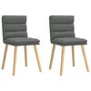 vidaXL Dining Chair Set of 2 Dark grey