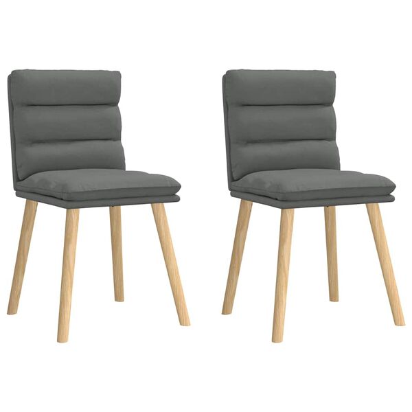 vidaXL Dining Chair Set of 2 Dark grey